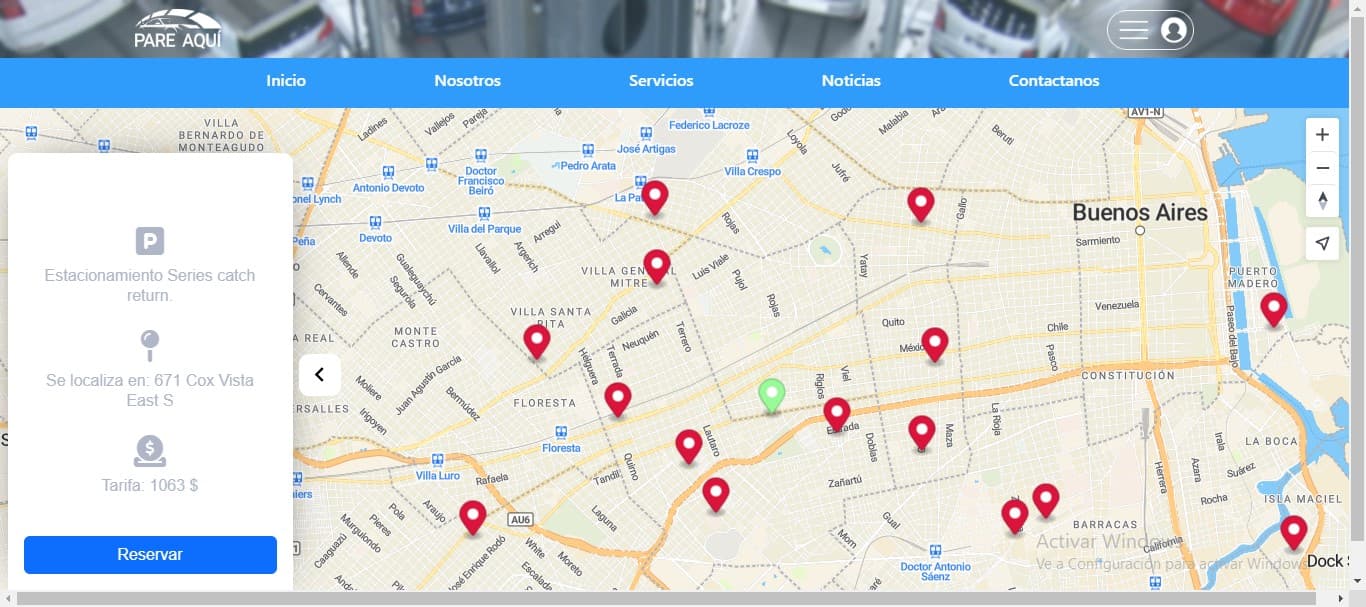 Aplicación fullstack de Alquiler de Estacionamientos - React, Django y Vercel