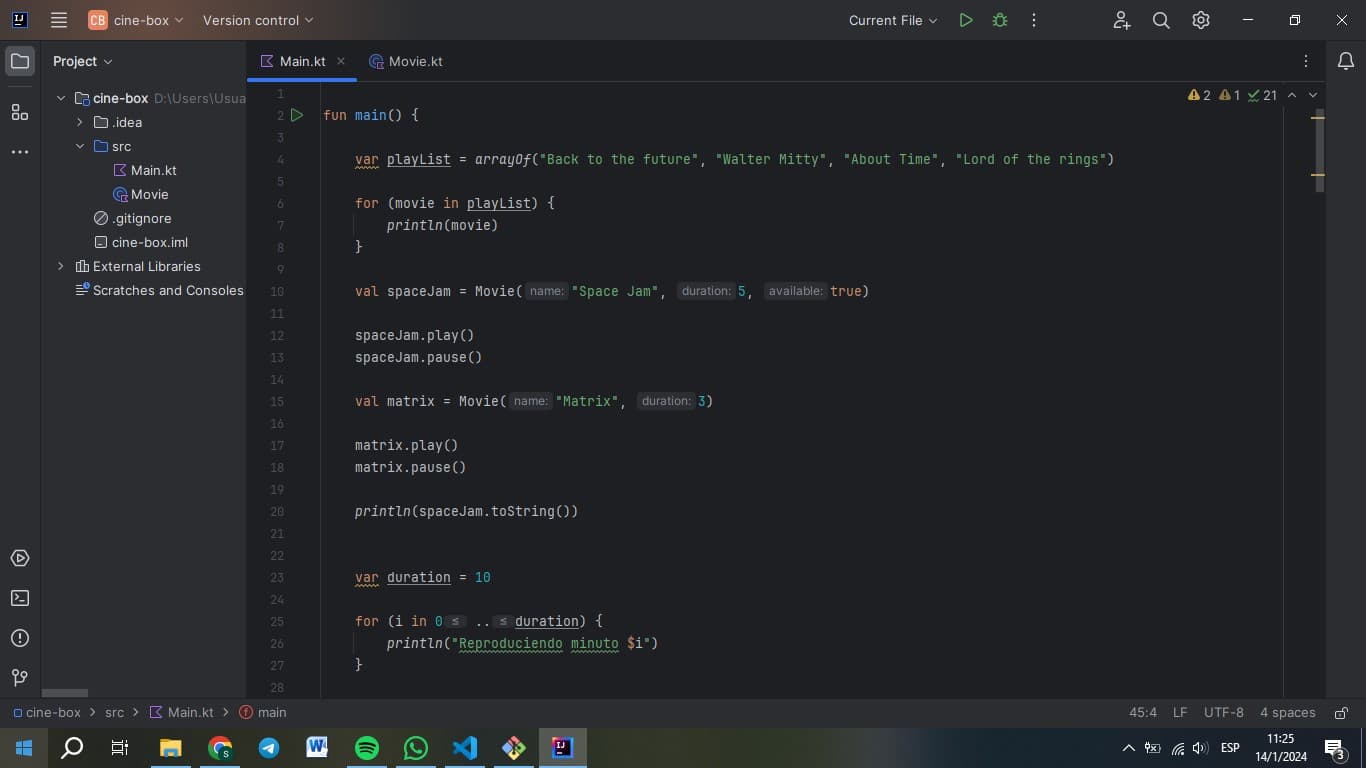 Simulador web películas y series - Kotlin